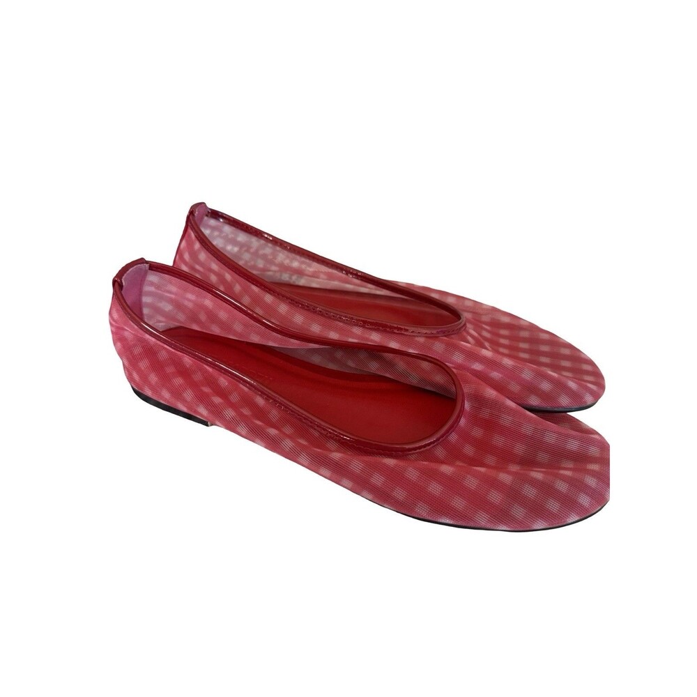 Steve Madden Shoes Meadow Red Gingham Slip On Ballet Flats SZ 6.5 NEW